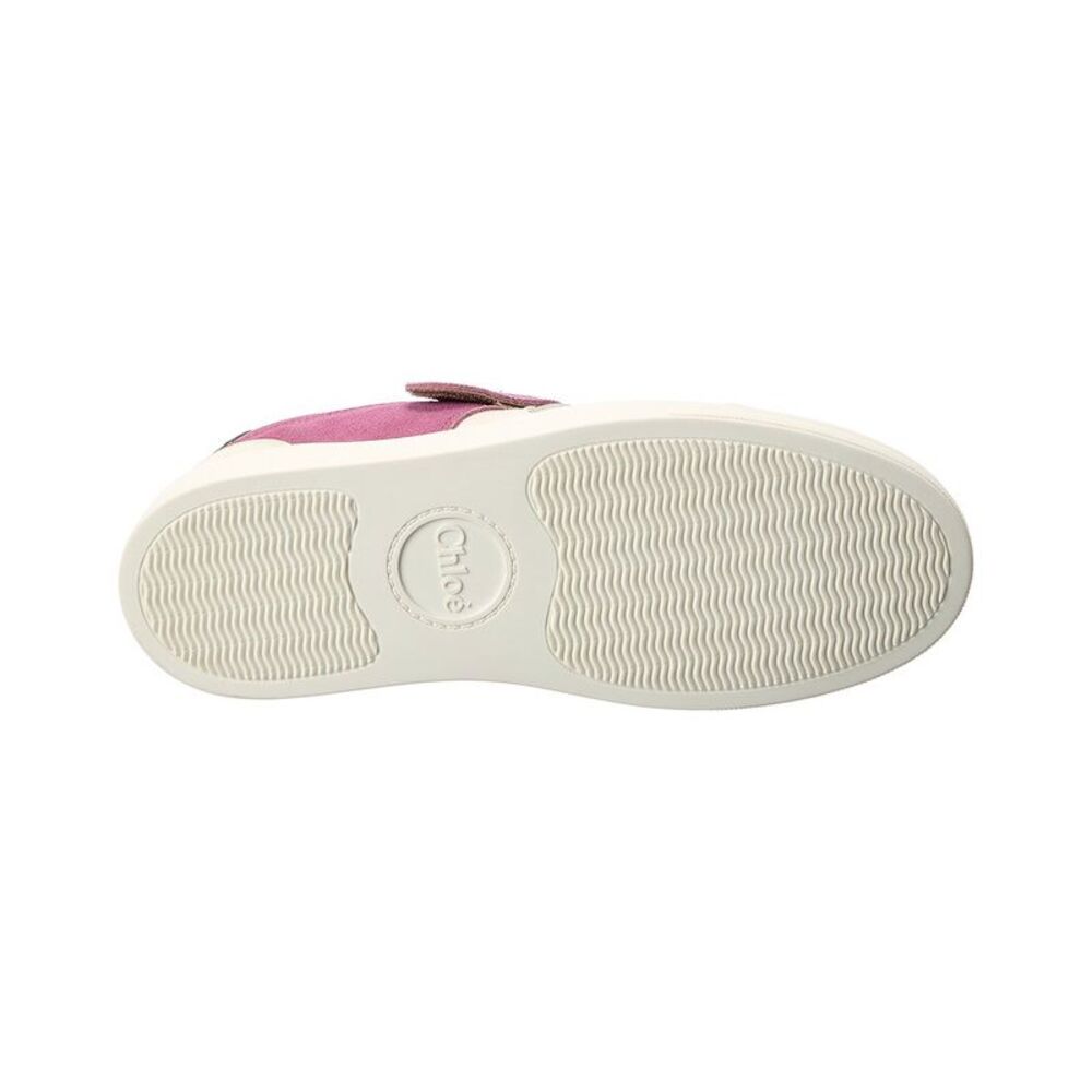 Chloé Lauren Leather & Suede Sneaker, White - Picture 4 of 5